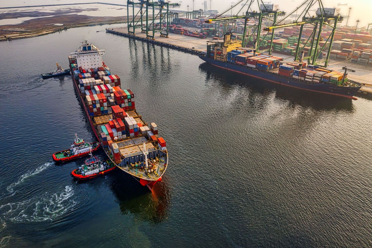 Aerial view of Lobito Port